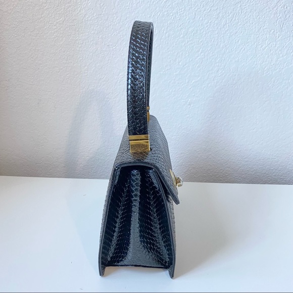 Vintage Koret Leather Handbag Shoulder Bag with chained coin purse - Picture 7 of 14